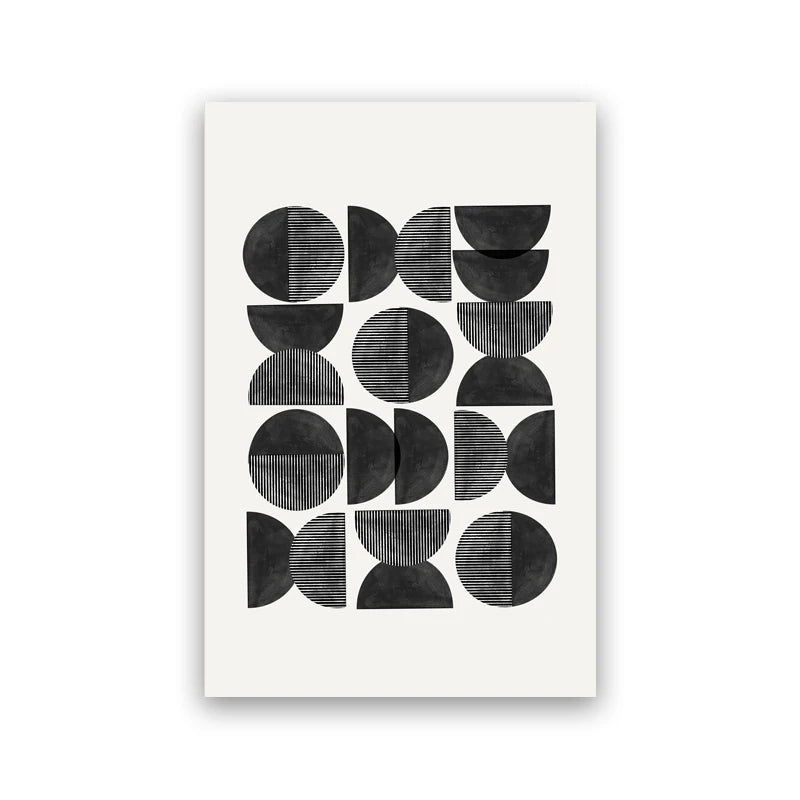 Gallery Wall Black/White Abstract Line Art Prints Scandinavian Contemporary