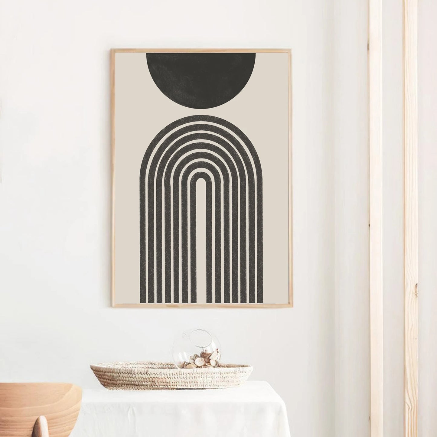 Gallery Wall Black/White Abstract Line Art Prints Scandinavian Contemporary