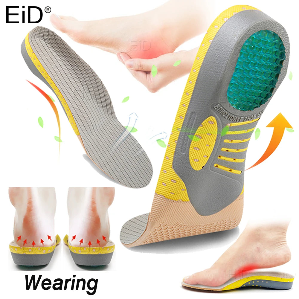 EiD PVC Orthopedic Insoles Orthotics Flat Foot Health Sole Pad, men/women