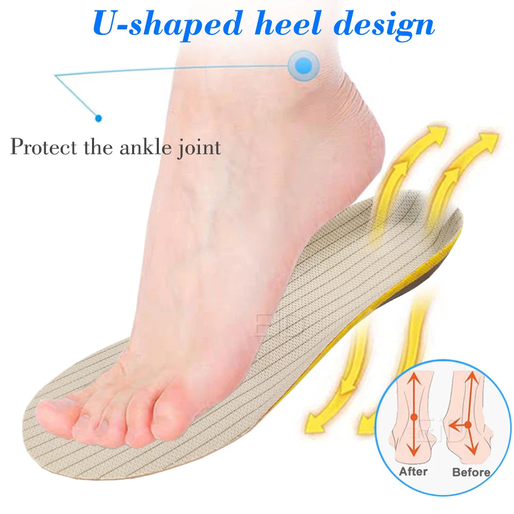 EiD PVC Orthopedic Insoles Orthotics Flat Foot Health Sole Pad, men/women