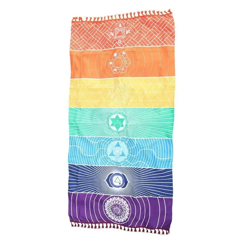 Meditation Yoga Rug Towels Mexico Chakras Tassel